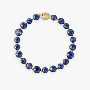 10ctw Round Cut Blue Sapphire Vintage Tennis Bracelet