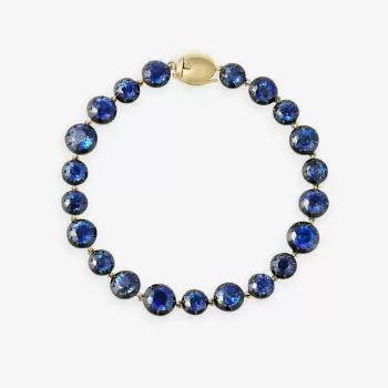 10ctw Round Cut Blue Sapphire Vintage Tennis Bracelet