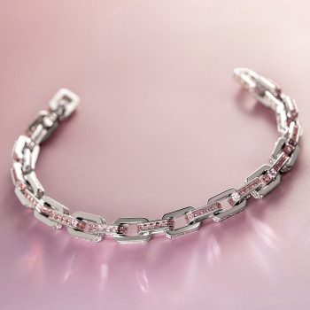 14ctw Princess Cut Invisibly Set Emerald Link Bracelet