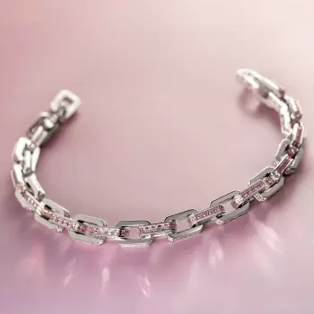 14ctw Princess Cut Invisibly Set Emerald Link Bracelet