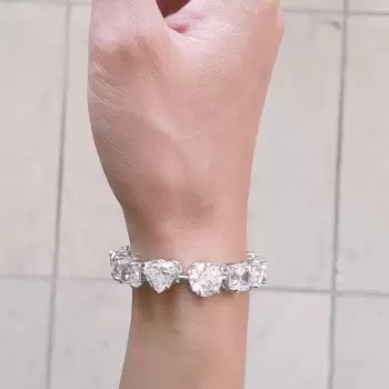 Multi Shaped White Sapphire Bracelet