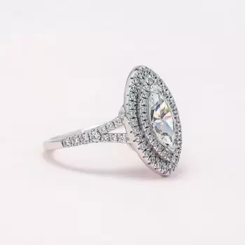 1.35ct Split Shank Marquise Cut Engagement Ring for Women