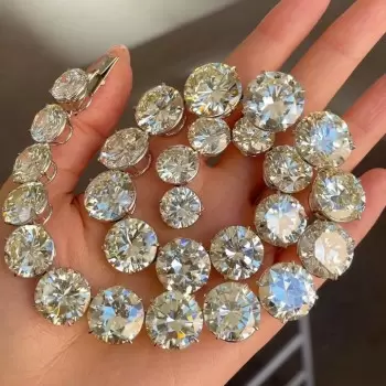 240ctw Round Cut White Sapphire Statement Necklace