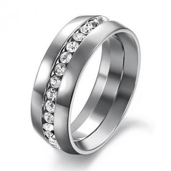 1.25ct Round Cut White Sapphire Eternity Band for Men