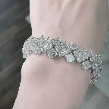 White Sapphire Ring & Bracelet Jewelry Set