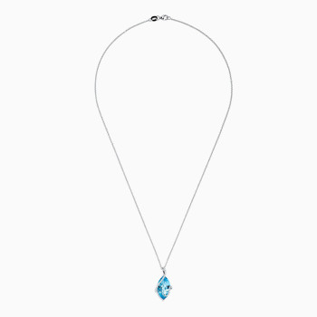 5.5ct Marquise Cut Aquamarine Pendant Necklace 