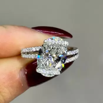 5.8ct Tilted Oval Cut Wraped Knot Engagement Ring