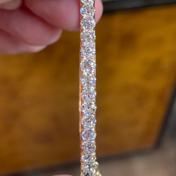 4.5ctw Round Cut White Sapphire Tennis Bangle Bracelet