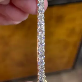 4.5ctw Round Cut White Sapphire Tennis Bangle Bracelet