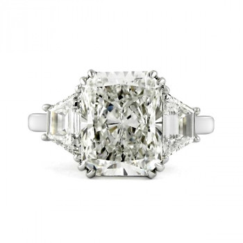 5ct Radiant Cut White Sapphire Engagement Ring