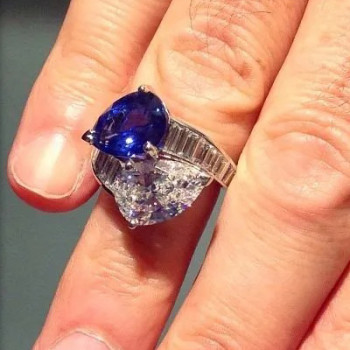 7ctw Pear Cut Two Stone Bypass Cocktail Ring
