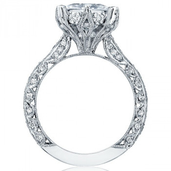 5.25ct Princess Cut Vintage Pave Setting 2pcs Bridal Set