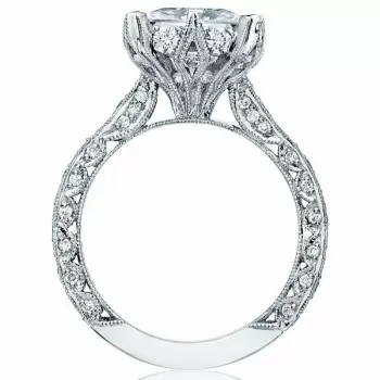 5.25ct Princess Cut Vintage Pave Setting 2pcs Bridal Set