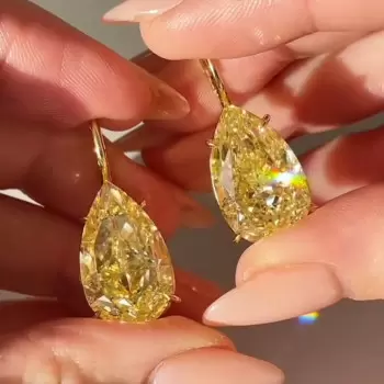 12ctw Pear Cut White Sapphire Classic Drop Earrings
