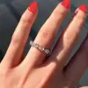 Handmade Pear Cut Eternity Women's Band