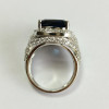 14ct Halo Cushion Cut Blue Sapphire Engagement Ring