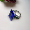 14ct Emerald Cut Sapphire Engagement Ring