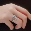 Heart Cut White Sapphire Engagement Ring