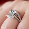 Heart Cut White Sapphire Engagement Ring