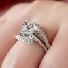Heart Cut White Sapphire Engagement Ring
