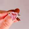 Heart Cut Pink Sapphire Dainty Engagement Ring