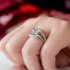Heart Cut White Sapphire Engagement Ring