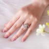 Heart Cut White Sapphire Engagement Ring