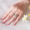 Heart Cut White Sapphire Engagement Ring