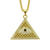 Men's Gold Eye Pyramid Necklace