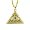 Men's Gold Eye Pyramid Necklace