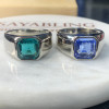 4ct Asscher Cut White Sapphire Men's Signet Ring