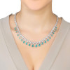 48ctw Pear Cut Paraiba Fringe Statement Necklace