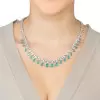 48ctw Pear Cut Paraiba Fringe Statement Necklace