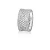 4ctw White Sapphire Three-side Eternity Ring