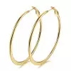 Yellow Gold Tone Alloy Hoop Earrings