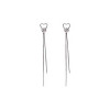 Sterling Silver Fashion Heart Threader Earrings