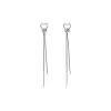 Sterling Silver Fashion Heart Threader Earrings