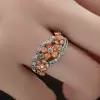 1ct Floral Round Cut Wedding Band