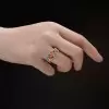 1ct Floral Round Cut Wedding Band