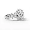 Handmade 4 CT Oval Cut 925 Sterling Silver Ring