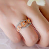 1ct Floral Round Cut Wedding Band