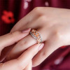 1ct Floral Round Cut Wedding Band