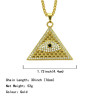 Men's Gold Eye Pyramid Necklace