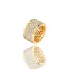 5ct Round Cut White Sapphire Eternity Band in Gold