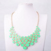 Retro Green Drips Multi-layer Necklace