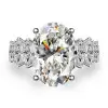 Oval Cut Sterling Silver Engagement Ring