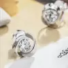 925 Sterling Silver Rose Flower Stud Earrings