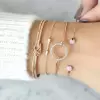 Four-piece Alloy Fashion Bracelet Set