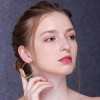 Yellow Gold Tone Alloy Hoop Earrings
