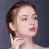 Yellow Gold Tone Alloy Hoop Earrings